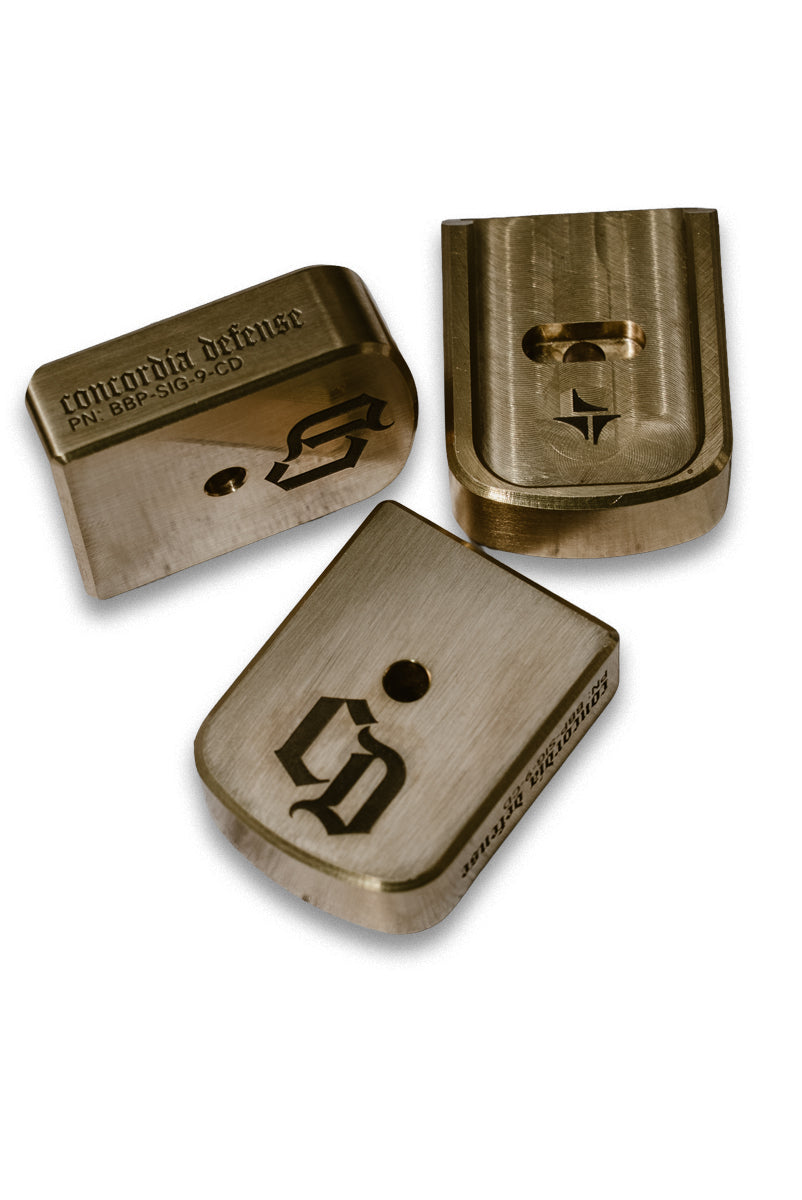 Concordia x Triarc - Sig Magazine Brass Basepads 9/40