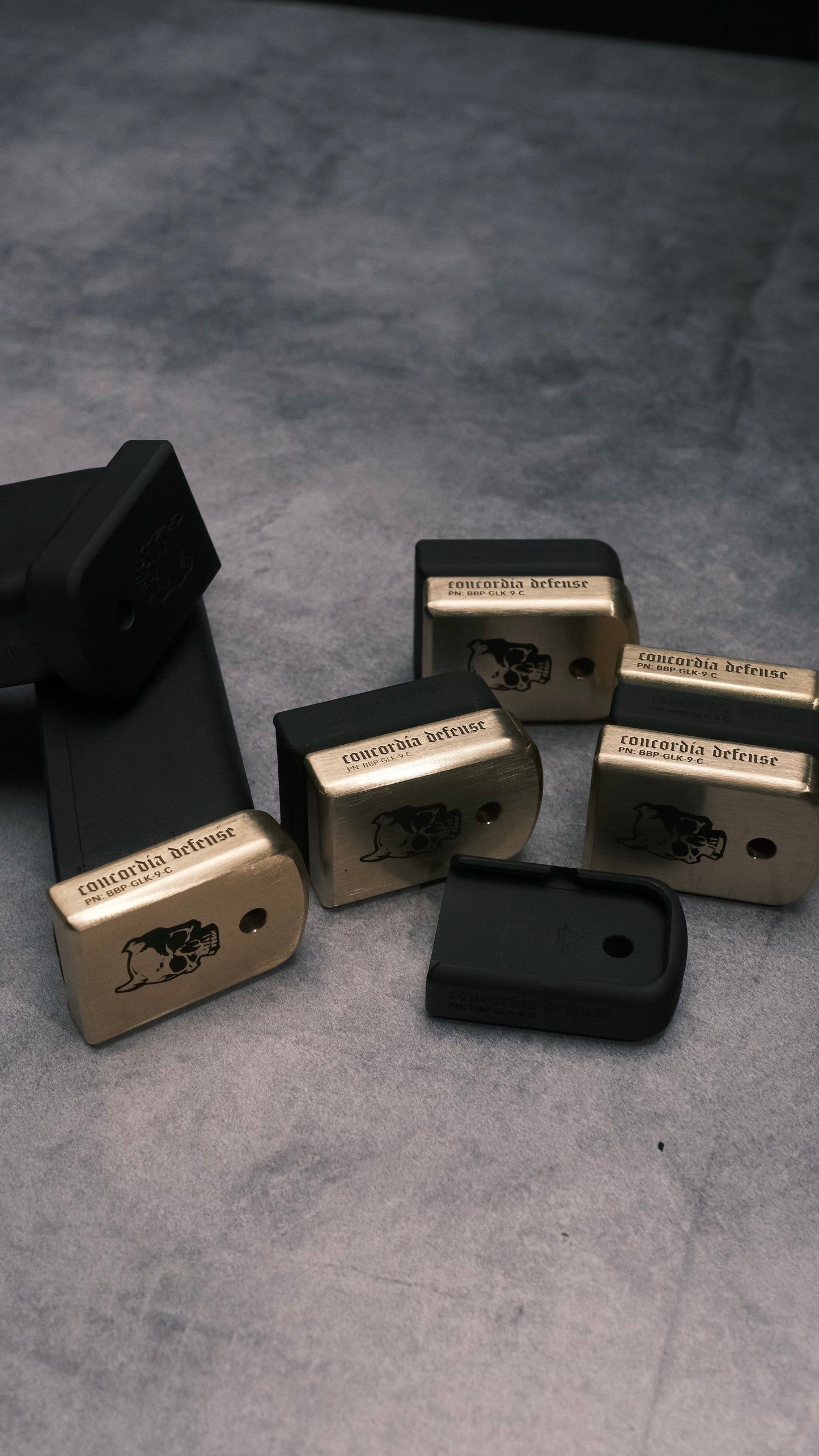 Concordia x Triarc        Glock Magazine Brass Basepads 9/40