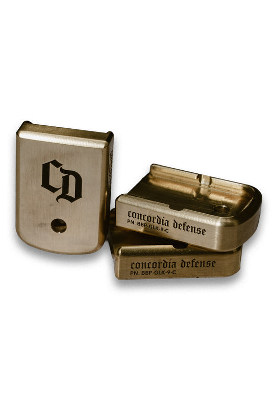 Concordia x Triarc - Glock Magazine Brass Basepads 9/40